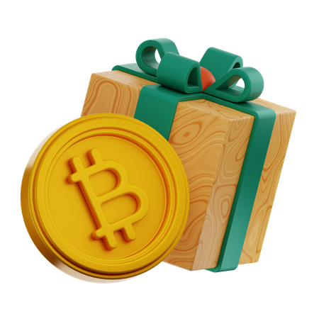 Bitcoin Gift  3D Icon