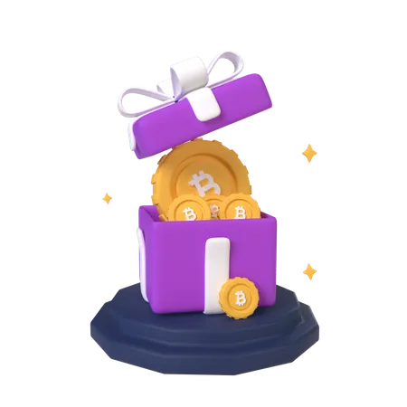 ビットコインギフト  3D Icon