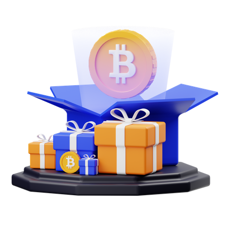 Bitcoin Gifts  3D Illustration