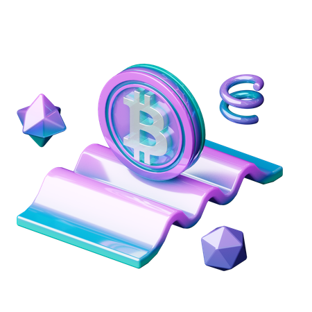 비트코인 골드  3D Icon