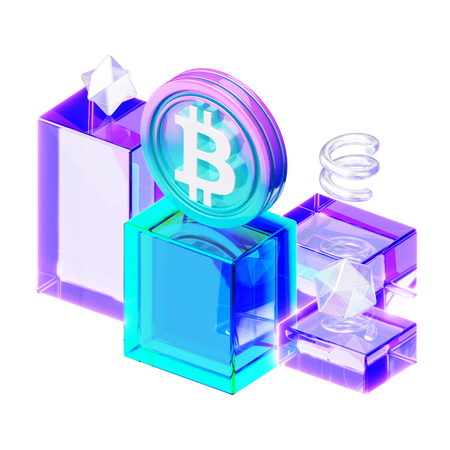 비트코인 골드  3D Icon