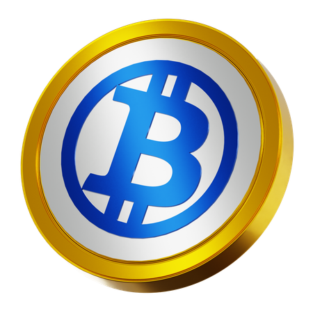 Bitcoin Gold Coin  3D Icon