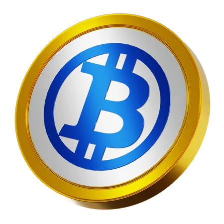 Bitcoin Gold Coin  3D Icon
