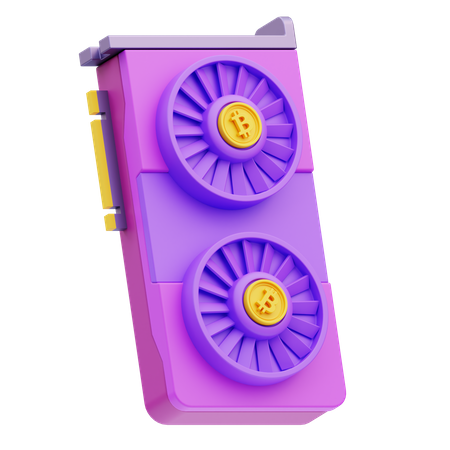 Bitcoin Gpu  3D Icon