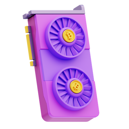 Bitcoin Gpu  3D Icon
