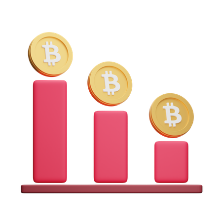 Bitcoin Graph  3D Icon