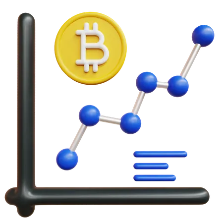Bitcoin Graph  3D Icon