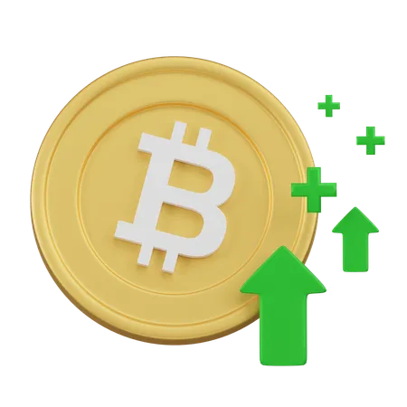 A Visual Metaphor For Cryptocurrency Arbitrage Featuring A Golden Bitcoin With Rising Green Arrows Indicating Potential Profitable Trades 3D Icon