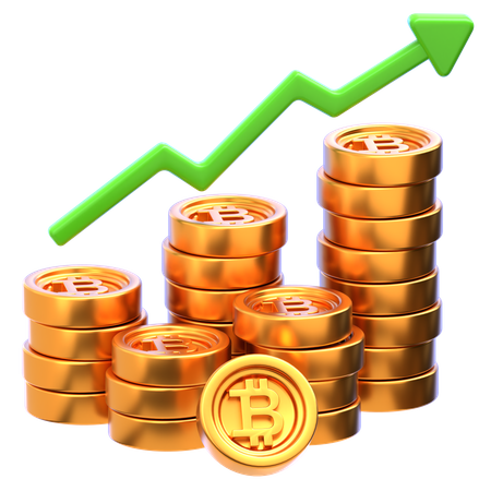 Bitcoin Growth  3D Icon