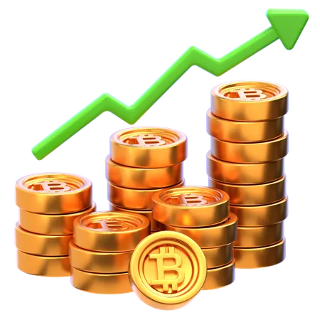 Bitcoin Growth  3D Icon