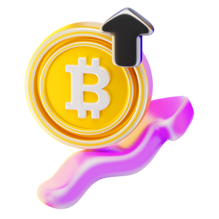 ビットコインの成長  3D Icon