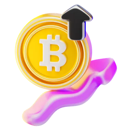 ビットコインの成長  3D Icon