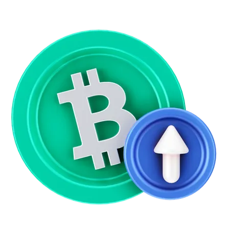 ビットコインの成長  3D Icon