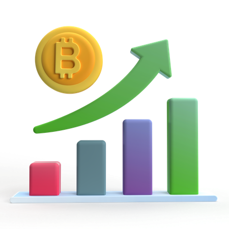 Bitcoin Growth  3D Icon