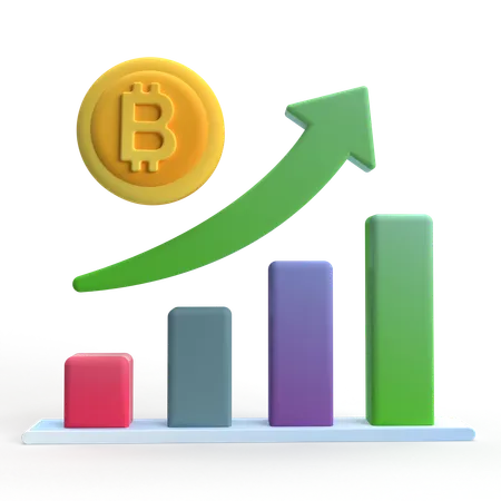 Bitcoin Growth  3D Icon