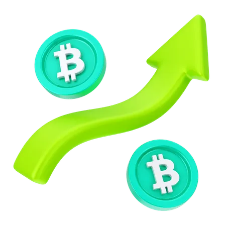 Bitcoin Growth  3D Icon