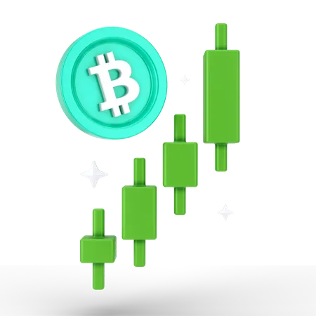 Bitcoin Growth  3D Icon