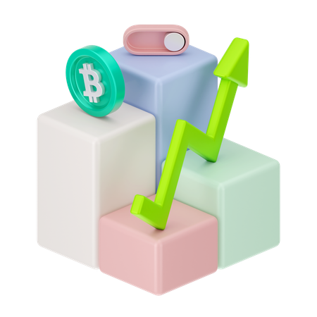 Bitcoin Growth  3D Icon