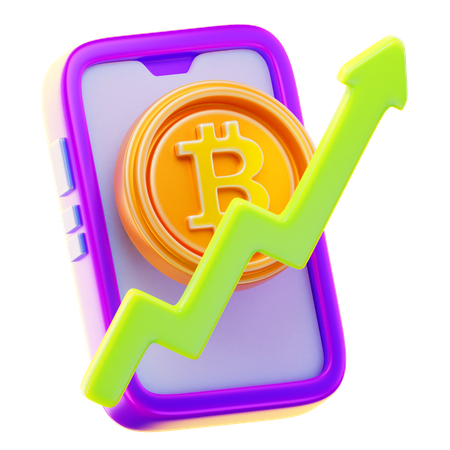 Bitcoin Growth  3D Icon