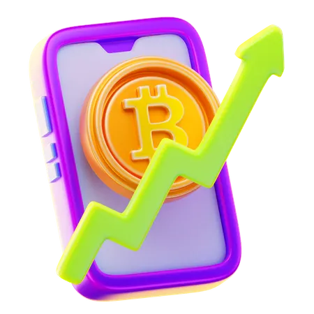 Bitcoin Growth  3D Icon
