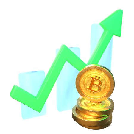 Bitcoin Growth  3D Icon