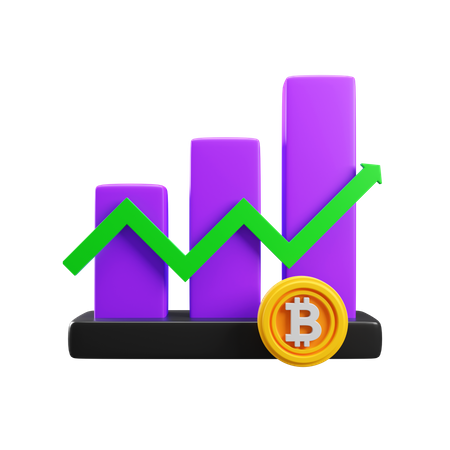 Bitcoin Growth  3D Icon