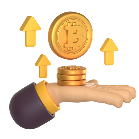 Bitcoin Growth  3D Icon