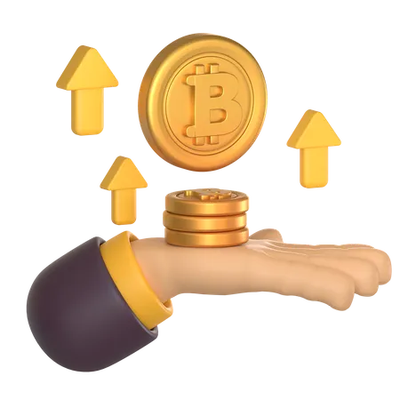 Bitcoin Growth  3D Icon