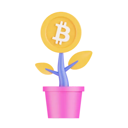 Bitcoin Growth  3D Icon