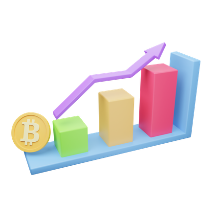 Bitcoin Growth  3D Icon