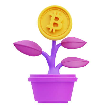 Bitcoin Growth  3D Icon