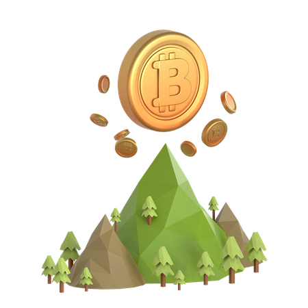 Bitcoin Growth  3D Icon