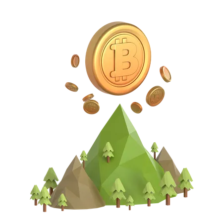 Bitcoin Growth  3D Icon