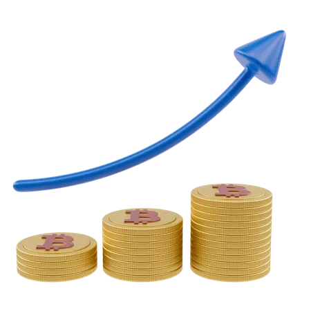 Bitcoin Growth  3D Icon