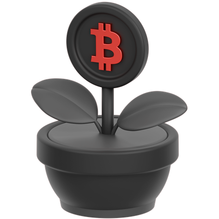 Bitcoin Growth  3D Icon