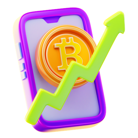 Bitcoin Growth  3D Icon