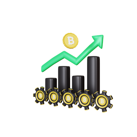 Bitcoin Growth  3D Icon