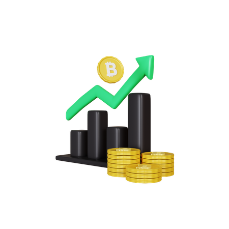 Bitcoin Growth  3D Icon