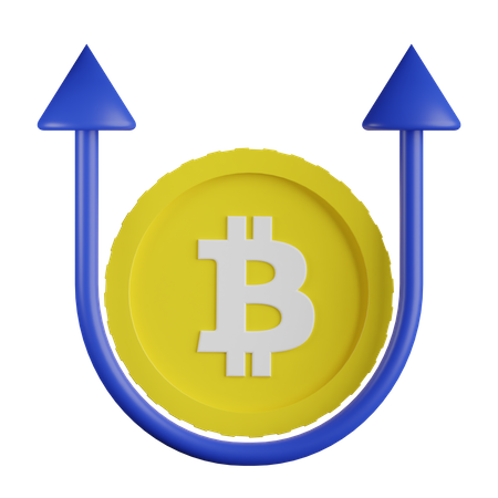 Bitcoin Growth  3D Icon