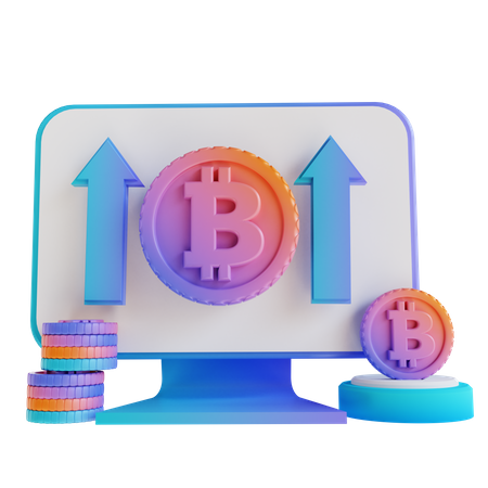 Bitcoin Growth  3D Icon