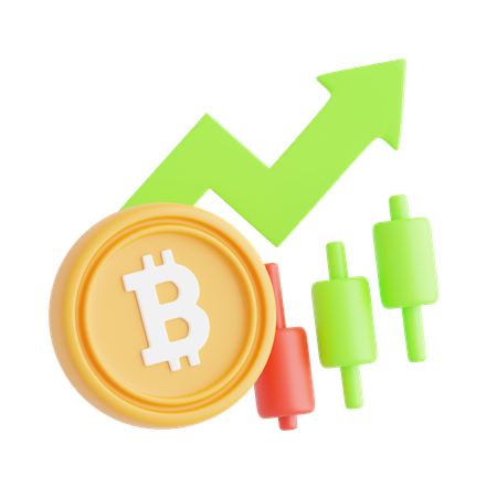 Bitcoin Growth  3D Icon
