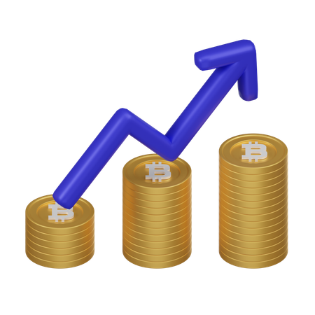 Bitcoin Growth  3D Icon