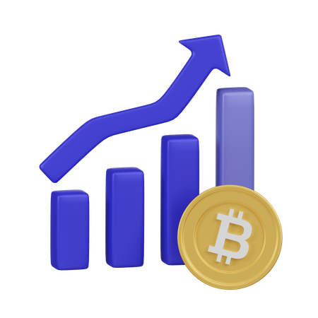Bitcoin Growth  3D Icon