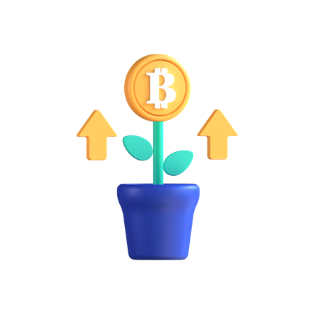 Bitcoin Growth 3D Icon