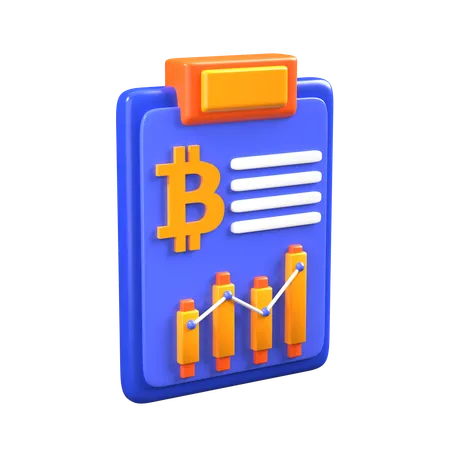 Bitcoin Growth Analysis  3D Icon