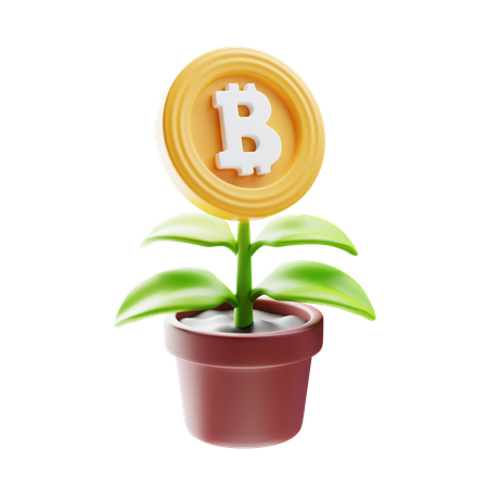 Bitcoin Growth Investment  3D Icon