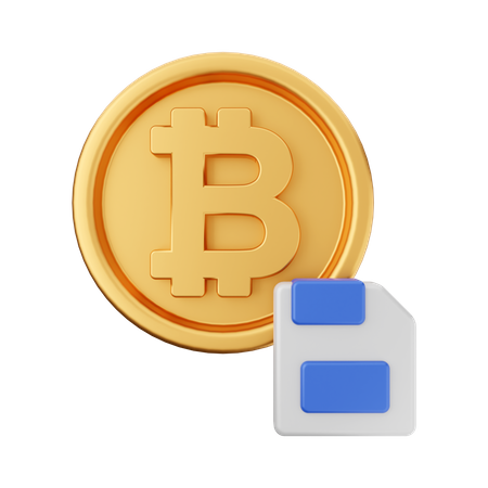 Guardar bitcoins  3D Icon