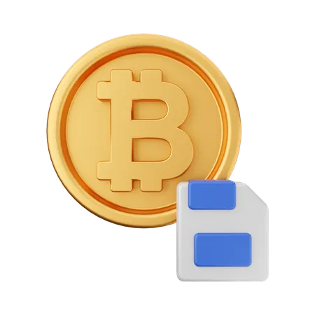 Guardar bitcoins  3D Icon