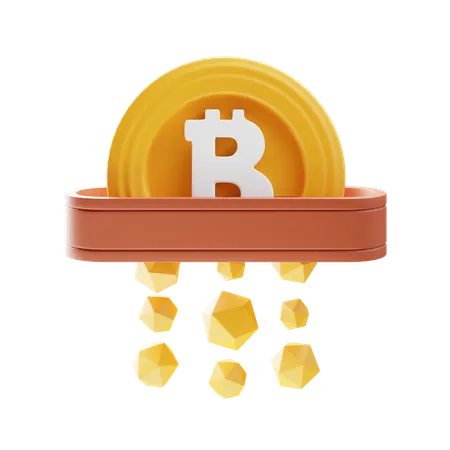 Bitcoin-Halbierung  3D Icon