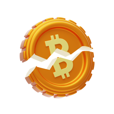 Redução do bitcoin pela metade  3D Icon